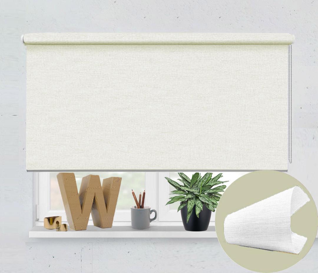 Ролета тканевая Besta Wenster Меланж 734 140х155 см Бежевый (БЖШ53120098)