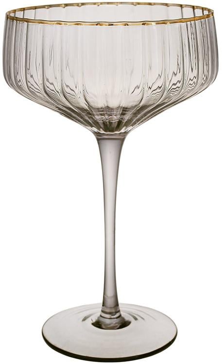 Келихи гatsby для шампанського та коктейлів 6 шт. 350 мл Димчасто-Сірий