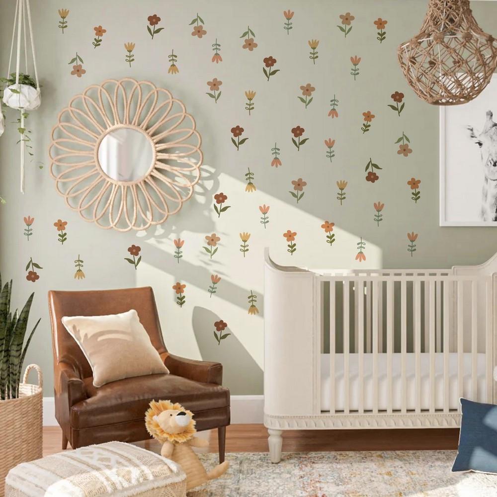 Наклейки интерьерные виниловые LIPKO Цветы монохром М (618M)