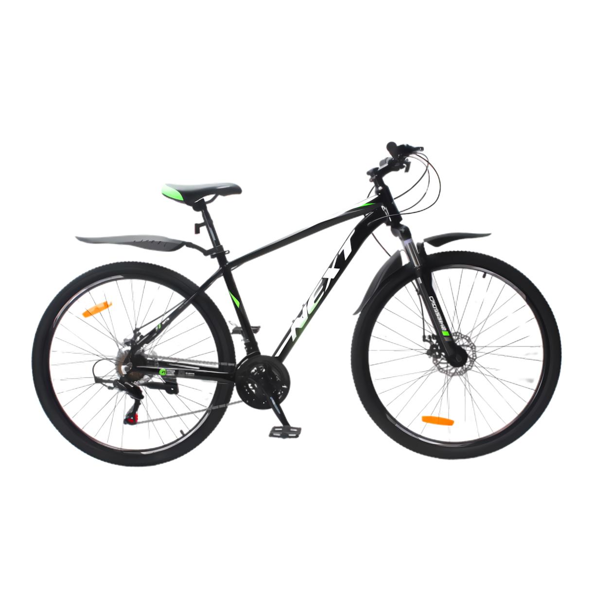 Велосипед Crossbike Next 2025 29" 18" Чорний/Зелений (274)