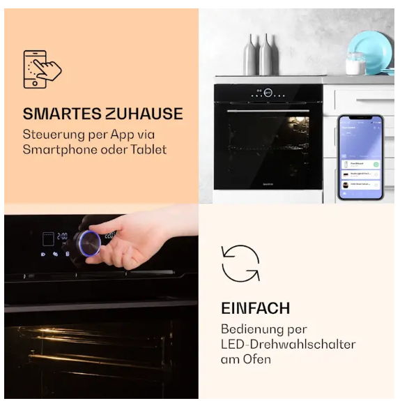 Духова шафа KLARSTEIN Illuminosa Smart 2800 Вт (20632198) - фото 5 Духова шафа KLARSTEIN Illuminosa Smart 2800 Вт (20632198) - фото 5