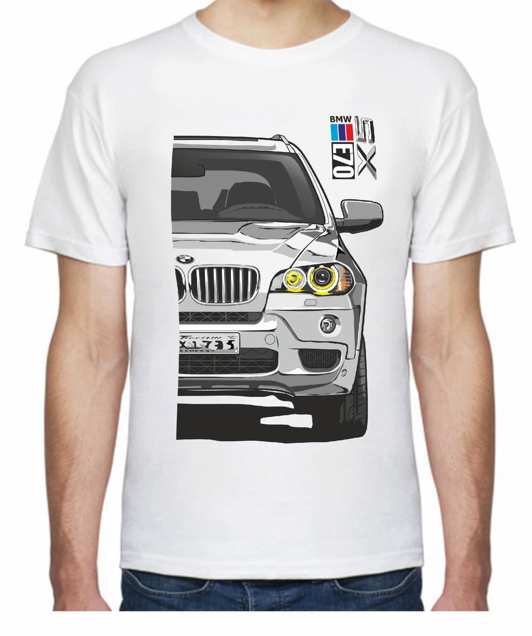 Футболка мужская Avtolife BMW X5 E70 Stock FR 107270 M Белый (2494943743)