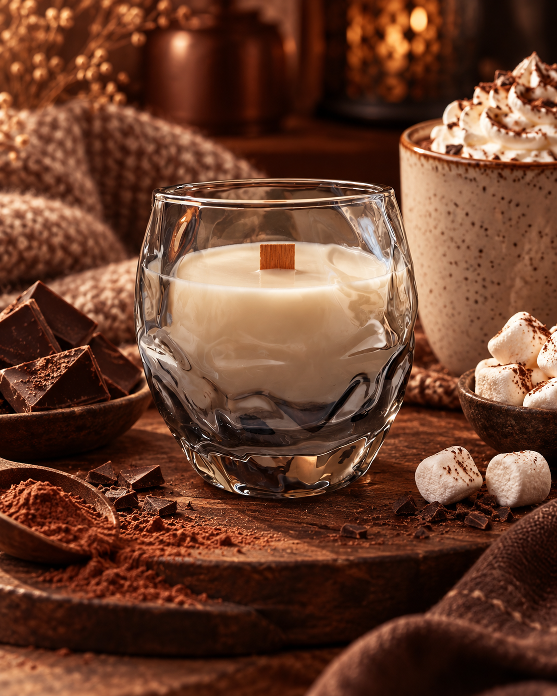 Свеча ароматическая Franterro Pebble Hot Chocolate 300 г (FRN-1108)