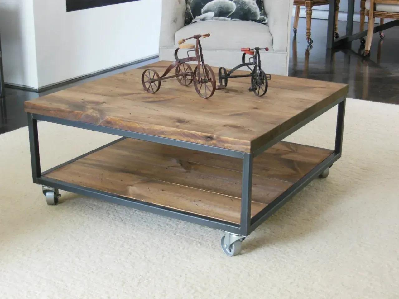 Кофейный столик EcoLoft Лофт IN-2523 Коричневый (26324303)