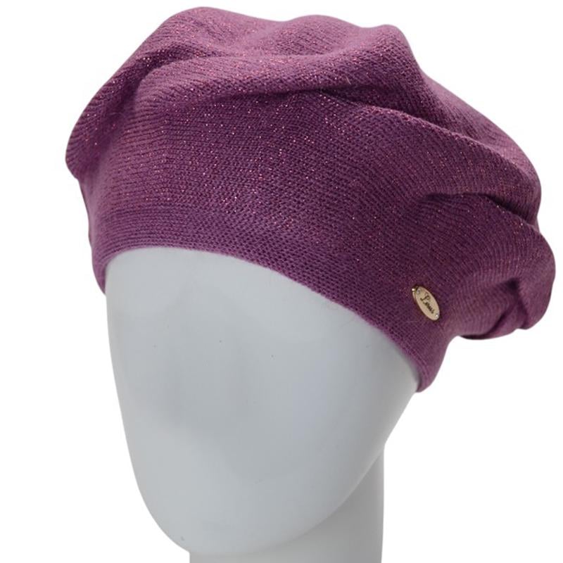 Берет жіночий подвійний Lirus Сяйво Бузковий (29436078) - фото 1 Берет жіночий подвійний Lirus Сяйво Бузковий (29436078) - фото 1