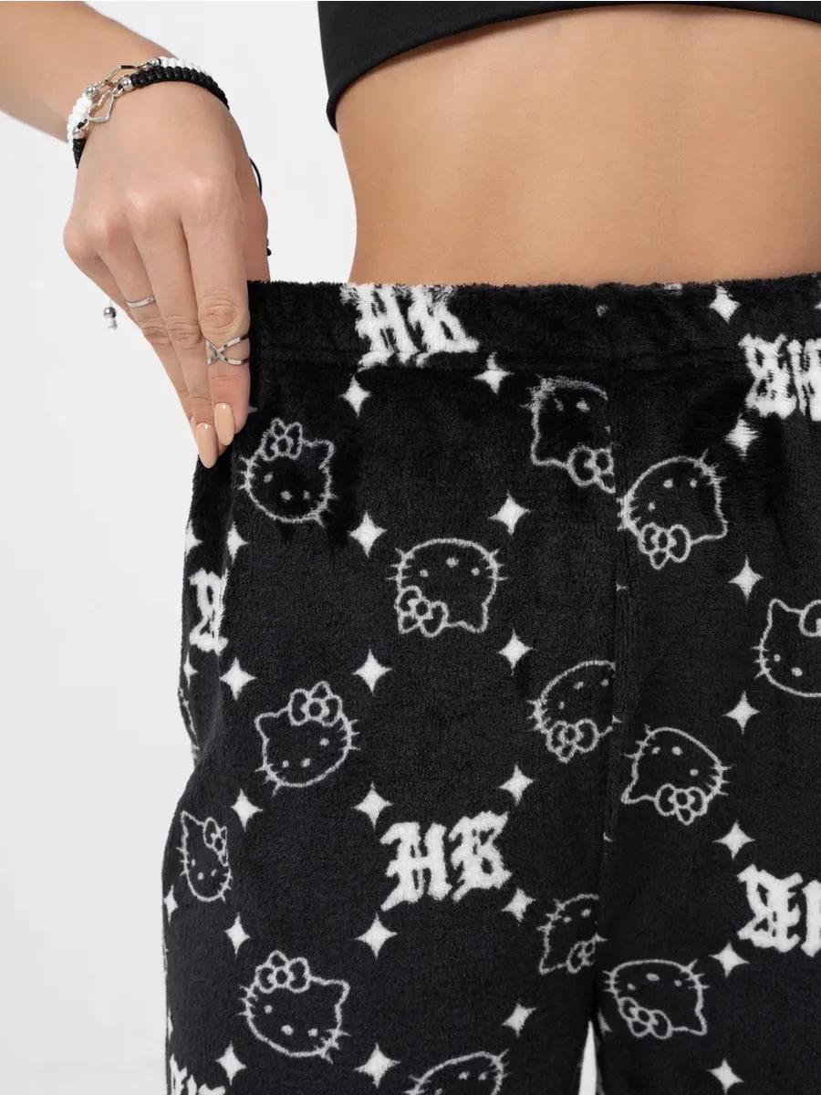 Брюки пижамные женские с принтом Hello Kitty L (10225) - фото 7