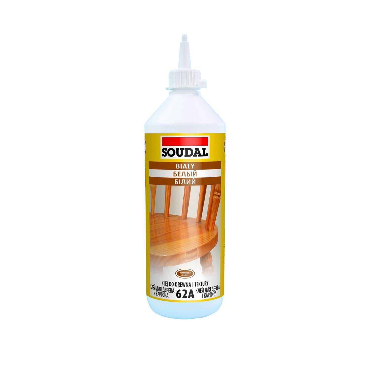 Клей для дерева SOUDAL 62А PVAC D2 0,25 кг 6 шт. Белый (000030000062002500)