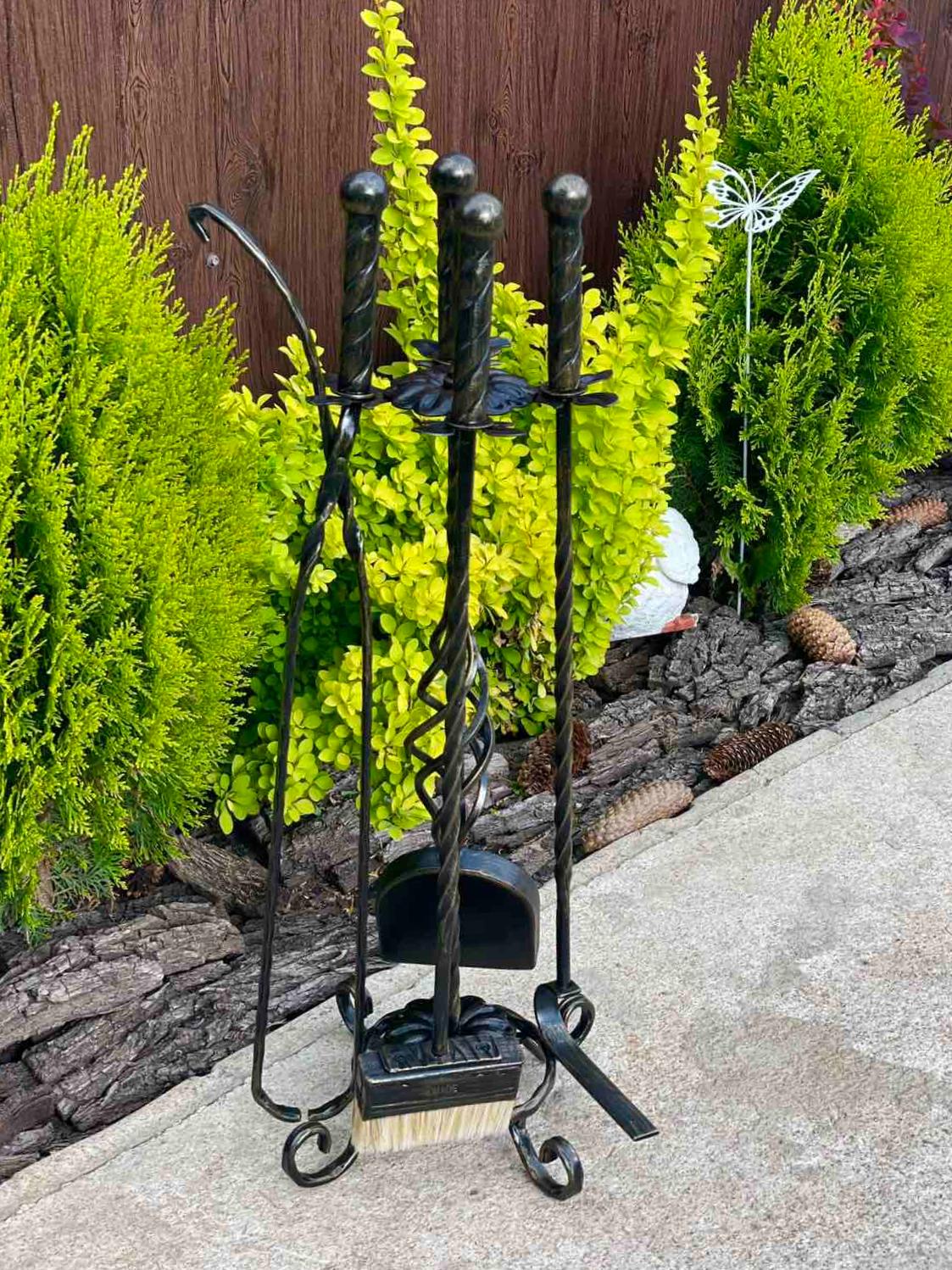 Набор каминных принадлежностей кованый (Vi_0012) - фото 4 Набор каминных принадлежностей кованый (Vi_0012) - фото 4