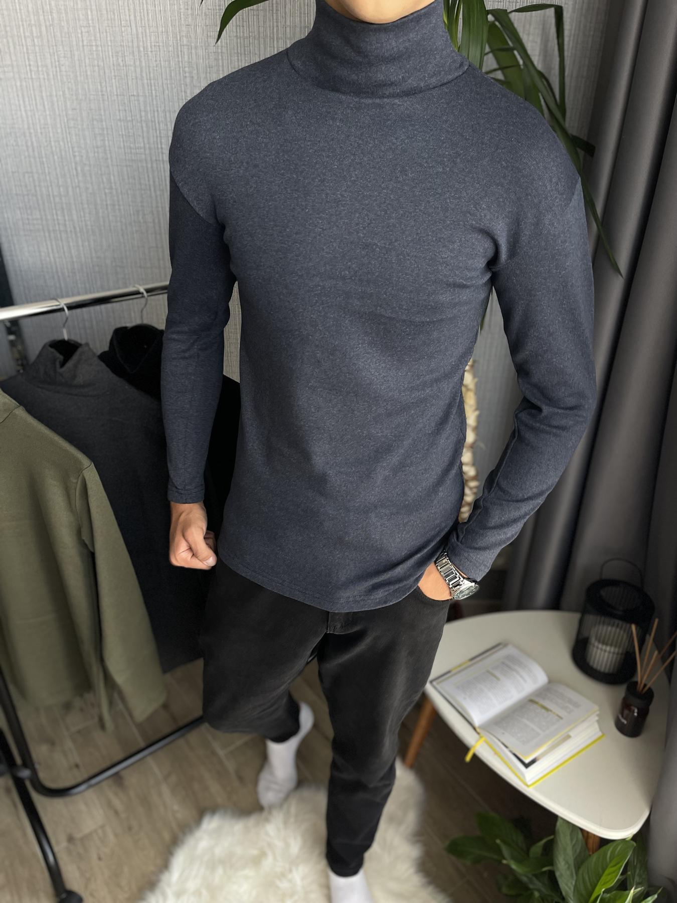 Гольф мужской зимний на флисе облегающий S Синий (26534/1/1) - фото 10 Гольф мужской зимний на флисе облегающий S Синий (26534/1/1) - фото 10