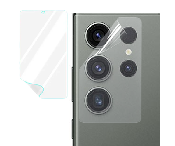 Пленка противоударная гидрогелевая Hydrogel Film для Samsung Galaxy S23 Ultra на камеру 3 шт Transparent