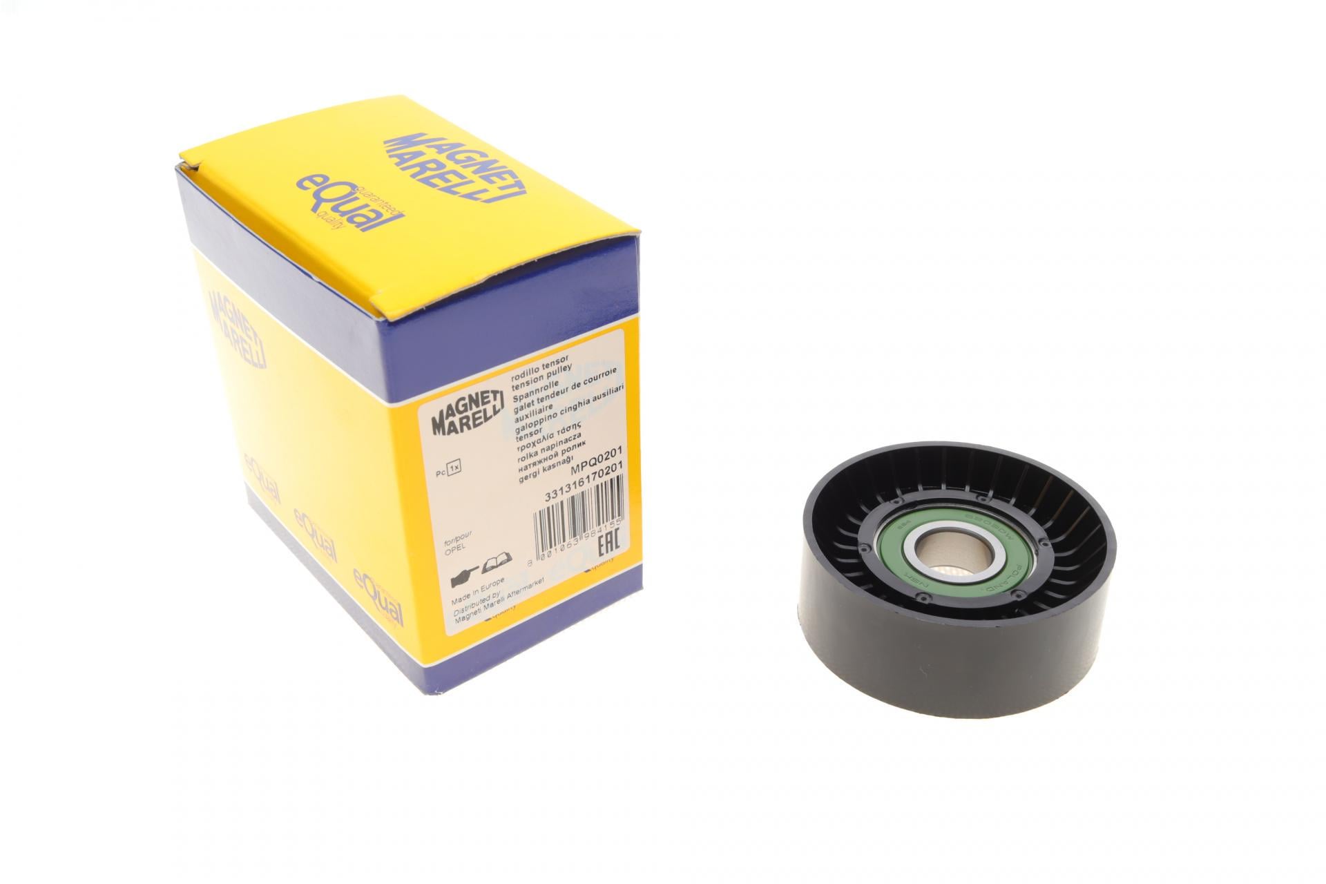 Ролик генератора MAGNETI MARELLI Opel Astra G/Corsa C 1.2i 16V 98- натяжной MPQ0201 (331316170201 MAGNETI MARELLI)