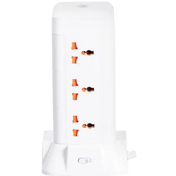 Фільтр-подовжувач мережевий TOWER 9 розеток LED-лампа 3USB+1PD 2,8 м Білий (HP-5-5) - фото 2