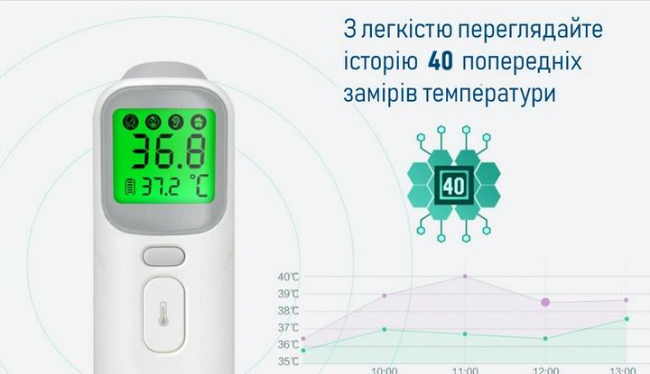 Бесконтактный термометр ELERA AOJ-20A для детей с 4 режимами работы - фото 4
