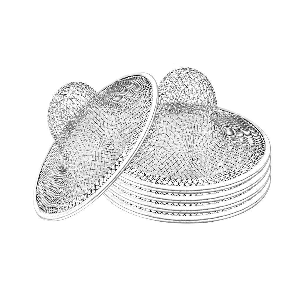 Сітка-фільтр для раковини з нержавіючої сталі проти засмічення 5 шт. Сріблястий (3000003808)