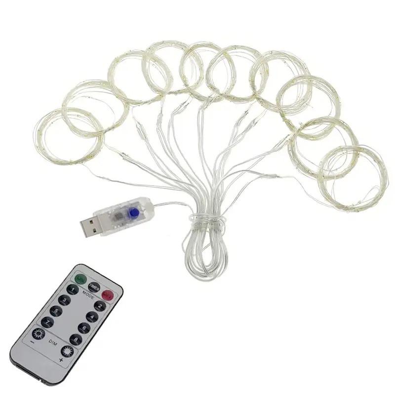 Гирлянда штора RGB теплый белый