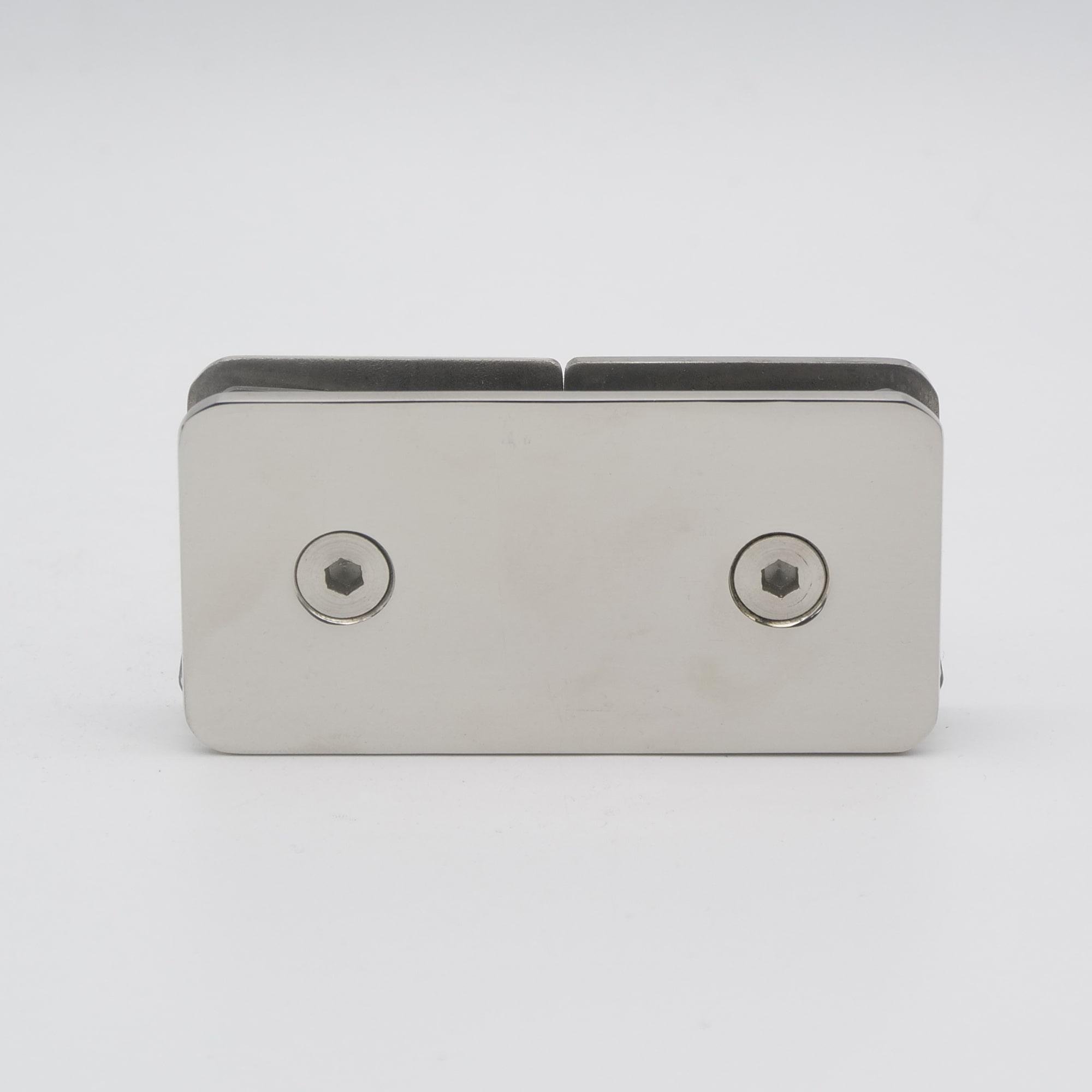 Стеклодержатель стекло/стекло 180 градусов полированная нержавеющая сталь - фото 2 Стеклодержатель стекло/стекло 180 градусов полированная нержавеющая сталь - фото 2