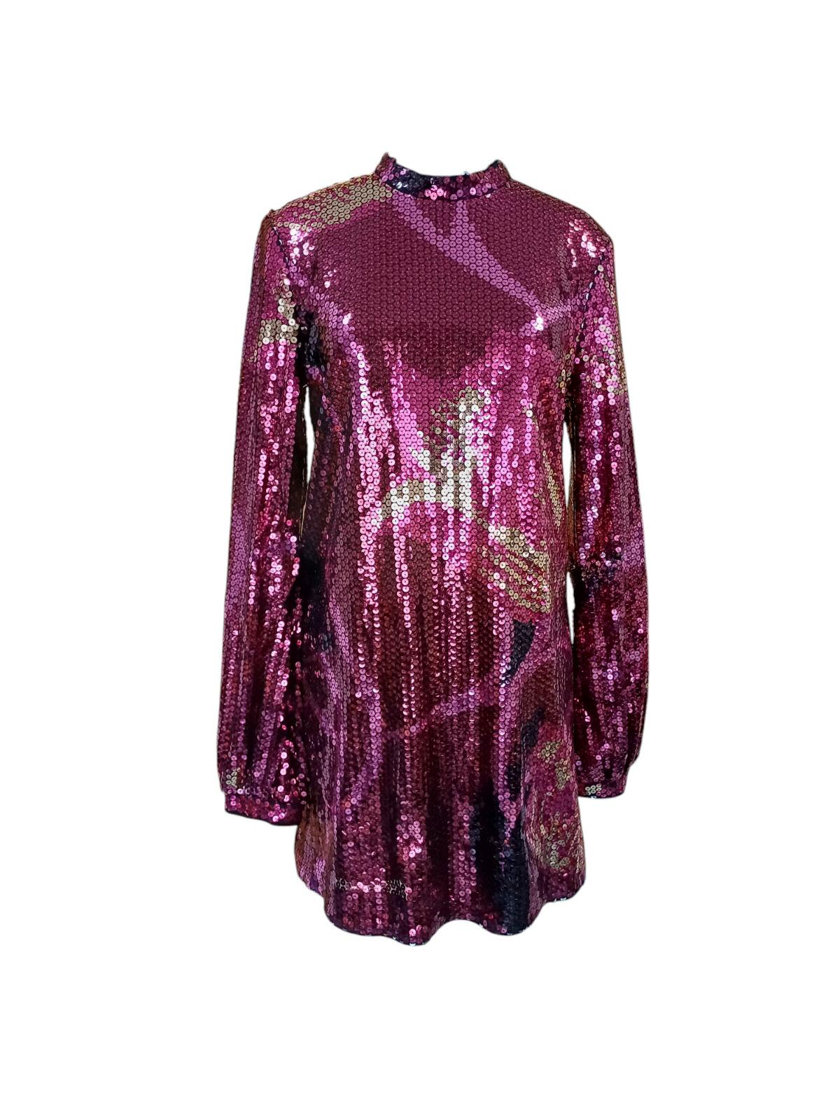 Сукня з паєтками S Малиновий (6282022abr)