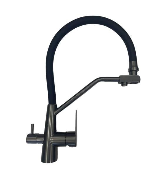 Смеситель для кухни Kroner KRP Edelstahl Klassisch PVD03817BLK с подключением к фильтру (12586125)