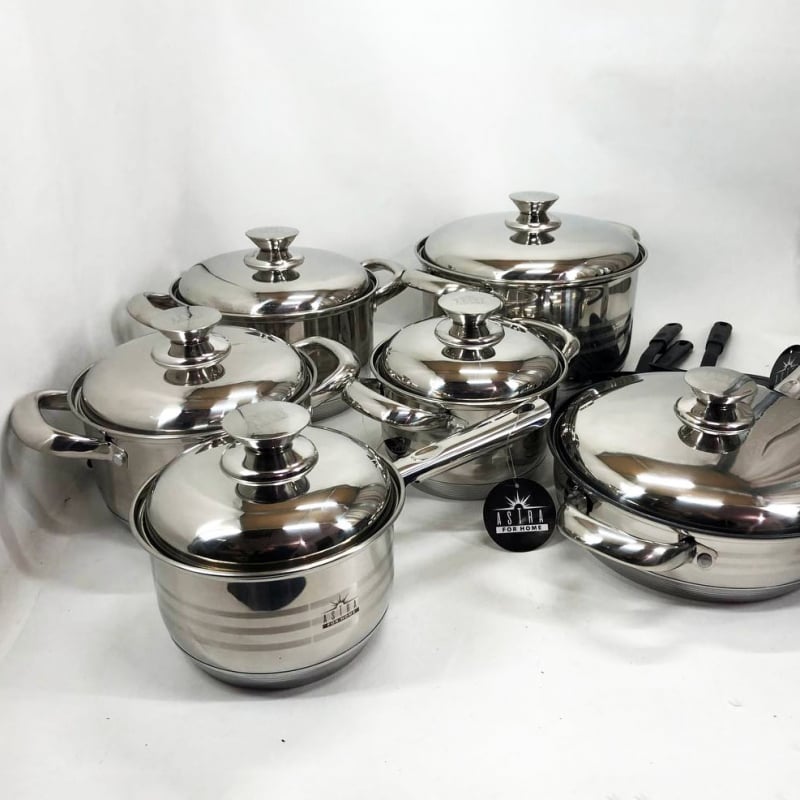 Набор посуды ASTRA A-2518 из нержавеющей стали 18 шт. (tf4521) - фото 5 Набор посуды ASTRA A-2518 из нержавеющей стали 18 шт. (tf4521) - фото 5