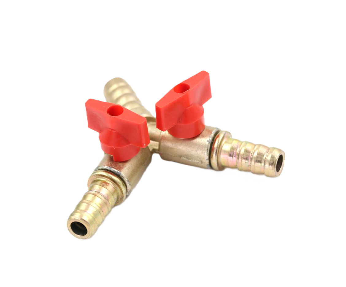 Кран-тройник латунный под шланг 9 мм (8053).