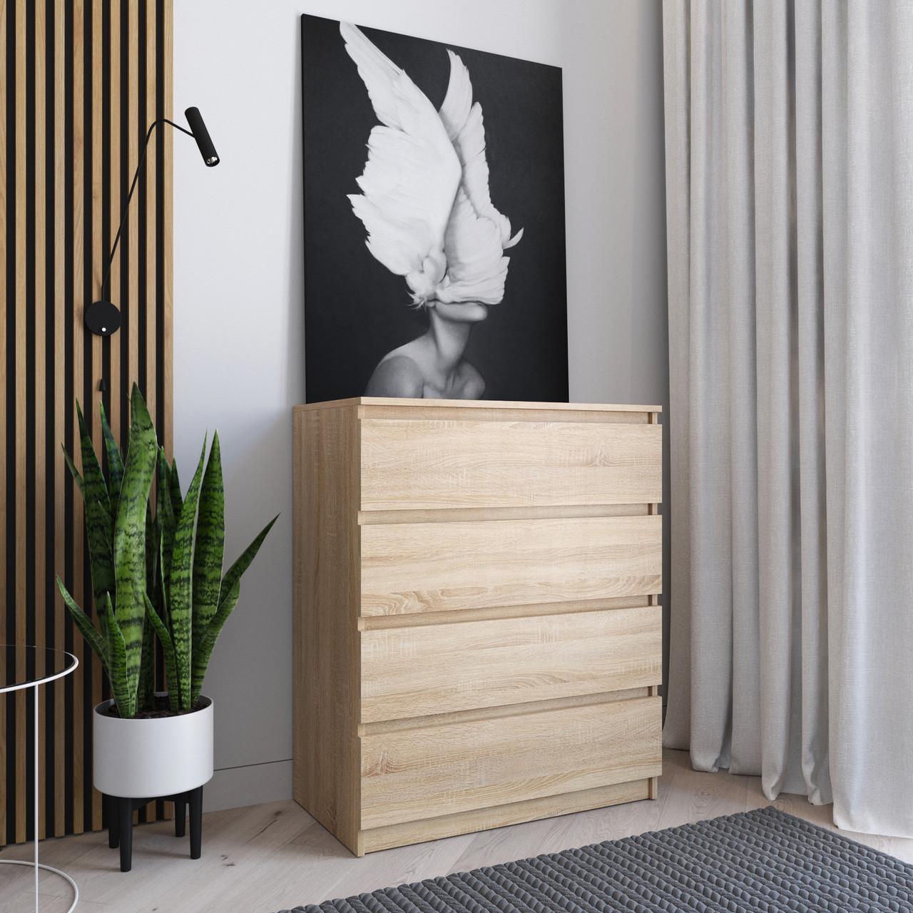 Комод с ящиками Вайс R-4 80х40х98 см Дуб Сонома (30306280) - фото 1 Комод с ящиками Вайс R-4 80х40х98 см Дуб Сонома (30306280) - фото 1