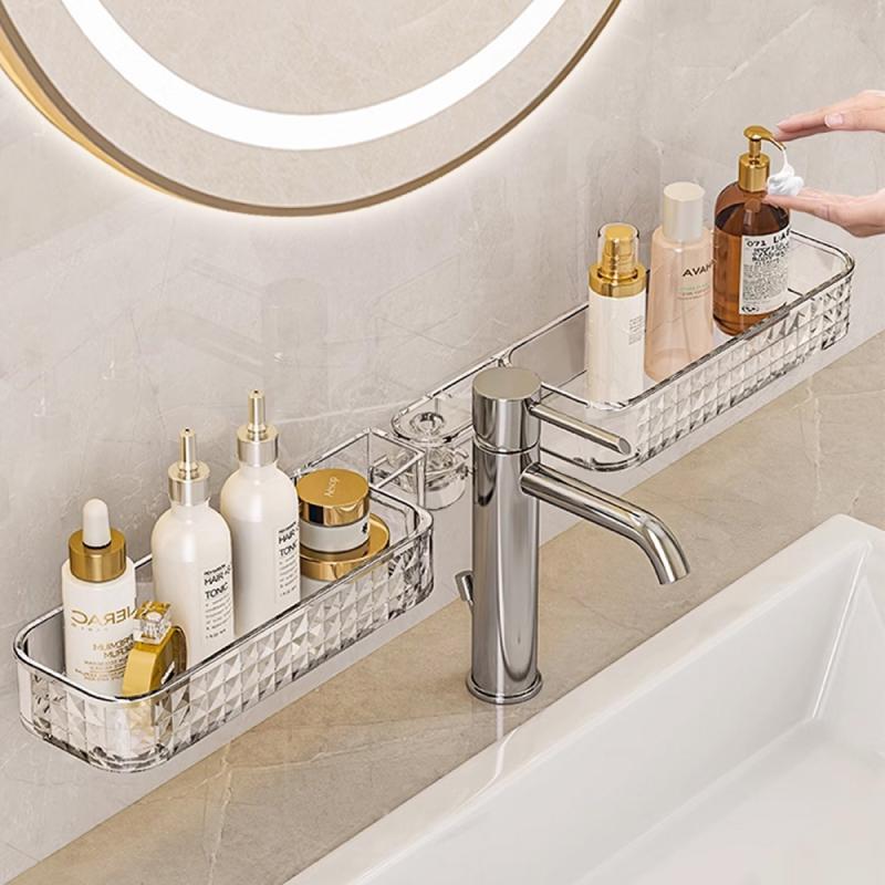 Полки для ванной комнаты пластиковые угловые 2 шт. Прозрачный (6a411ddb) - фото 4 Полки для ванной комнаты пластиковые угловые 2 шт. Прозрачный (6a411ddb) - фото 4