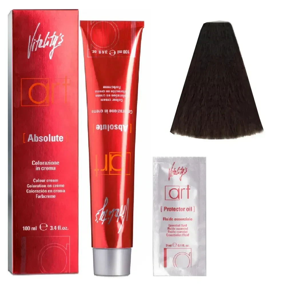 Крем-краска для волос с масляным коктейлем Vitality’s Art Absolute Hair Color Cream 8/188 Светлый блондин с насыщенным перламутрово-фиолетовым 100 мл