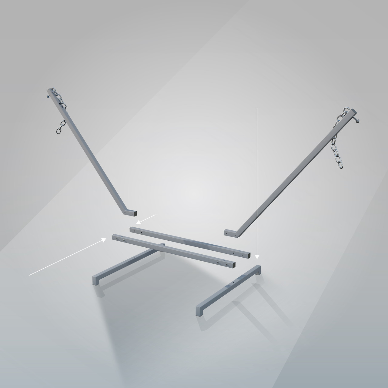 Стійка для двомісного гамака WCG металевий каркас квадратний профіль 50х50 мм Сірий (W-5050-G1) - фото 5 Стійка для двомісного гамака WCG металевий каркас квадратний профіль 50х50 мм Сірий (W-5050-G1) - фото 5