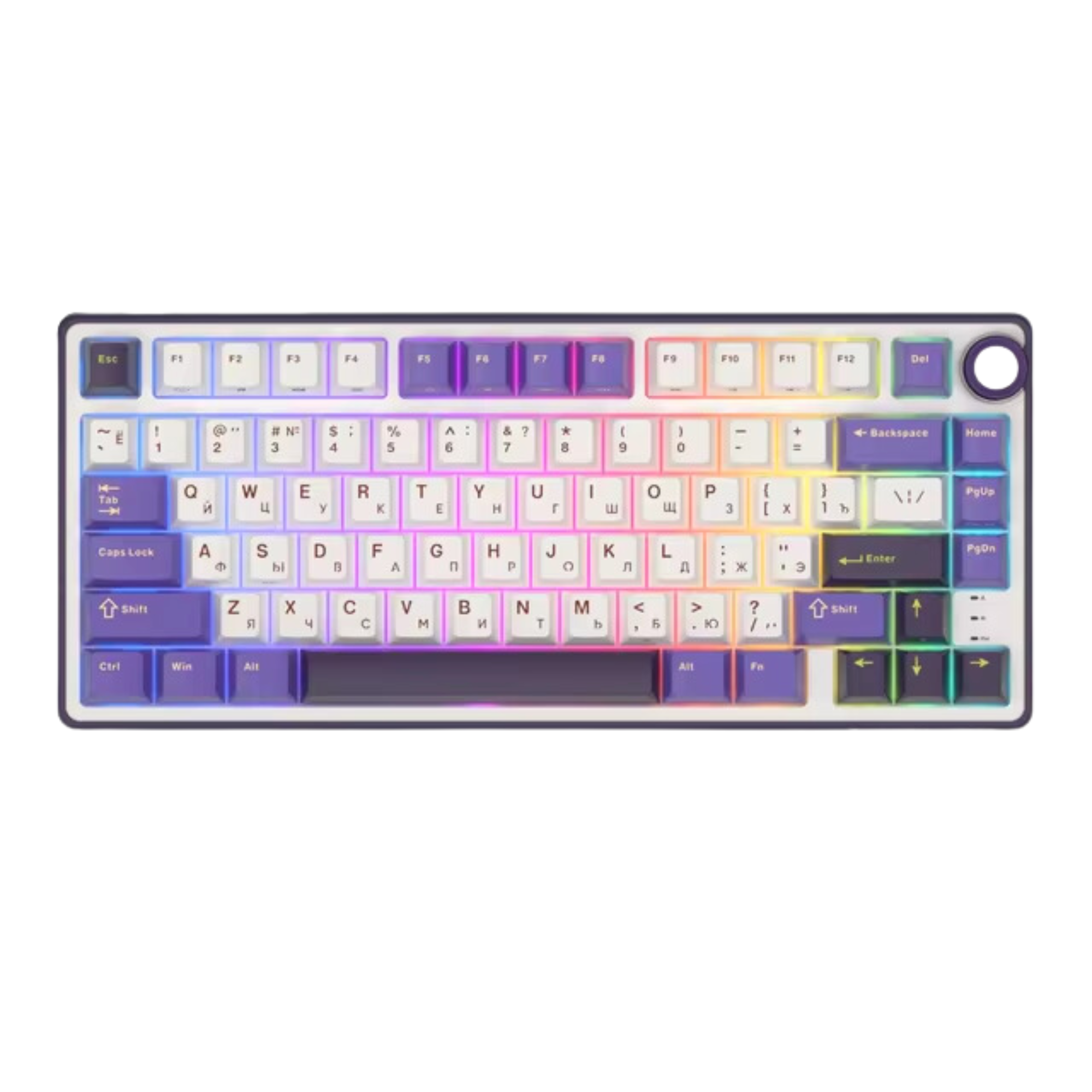 Клавиатура механическая проводная RK ROYAL KLUDGE R75 с RGB-подсветкой и поддержкой Hot-Swap/гравировка ENG/UA/RU Purple (GS-257) Клавиатура механическая проводная RK ROYAL KLUDGE R75 с RGB-подсветкой и поддержкой Hot-Swap/гравировка ENG/UA/RU Purple (GS-257)
