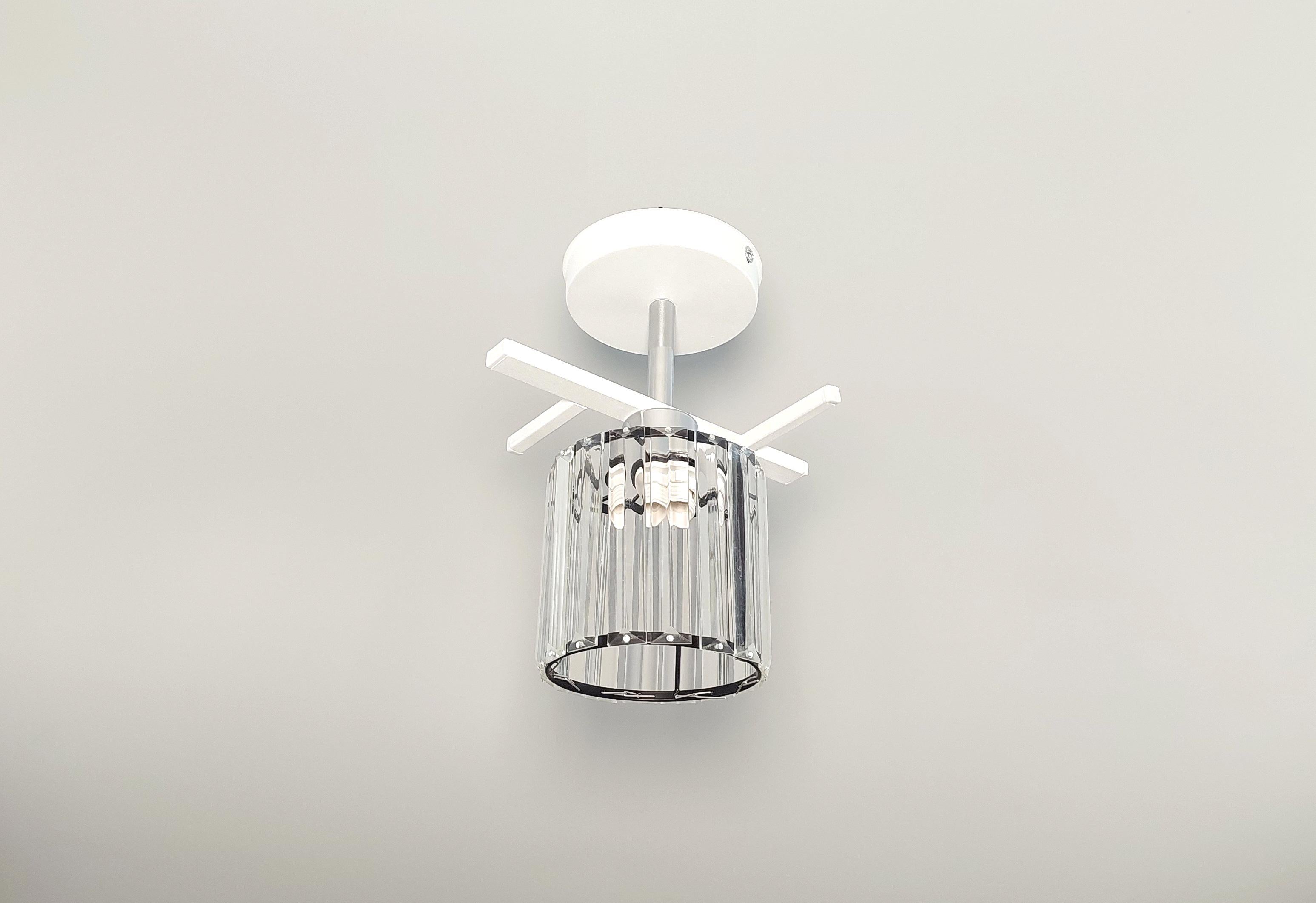 Люстра потолочная 3279/1 на 1 плафон металлическая Белый