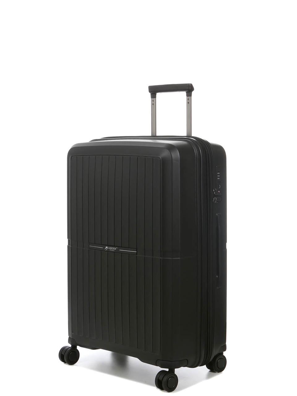 Чемодан средний AIRTEX полипропилен M 66х48х25 + 5 см 83 л 3,4 кг Черный (249)