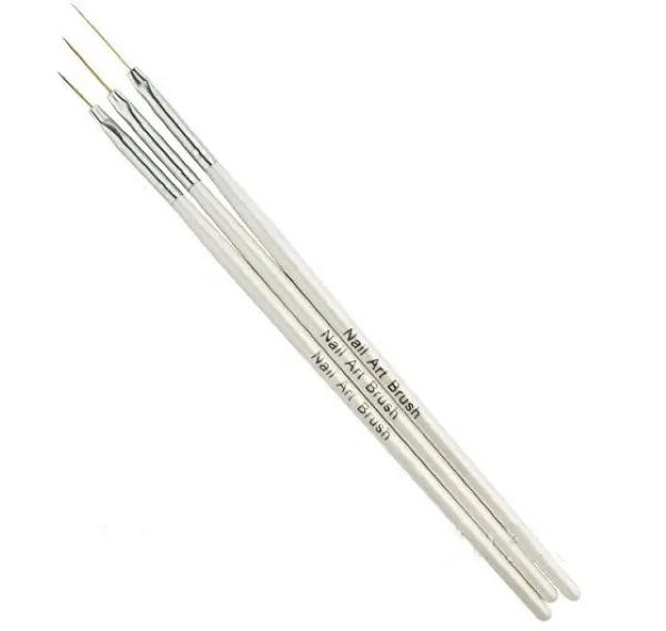 Набор кистей Nail Art Brush 3 шт. (2016174417627) - фото 2