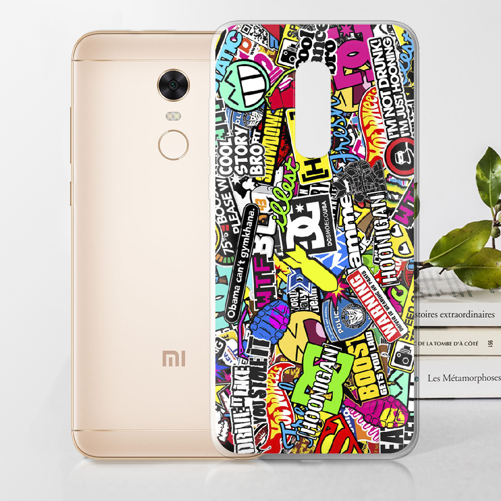 Чехол BoxFace Xiaomi Redmi 5 Plus Multicolored Inscriptions Прозрачный силикон (32522-up880-32522) - фото 2 Чехол BoxFace Xiaomi Redmi 5 Plus Multicolored Inscriptions Прозрачный силикон (32522-up880-32522) - фото 2