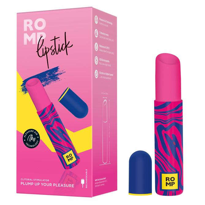 Клиторальный вибратор Romp Lipstick в виде губной памады, розовый