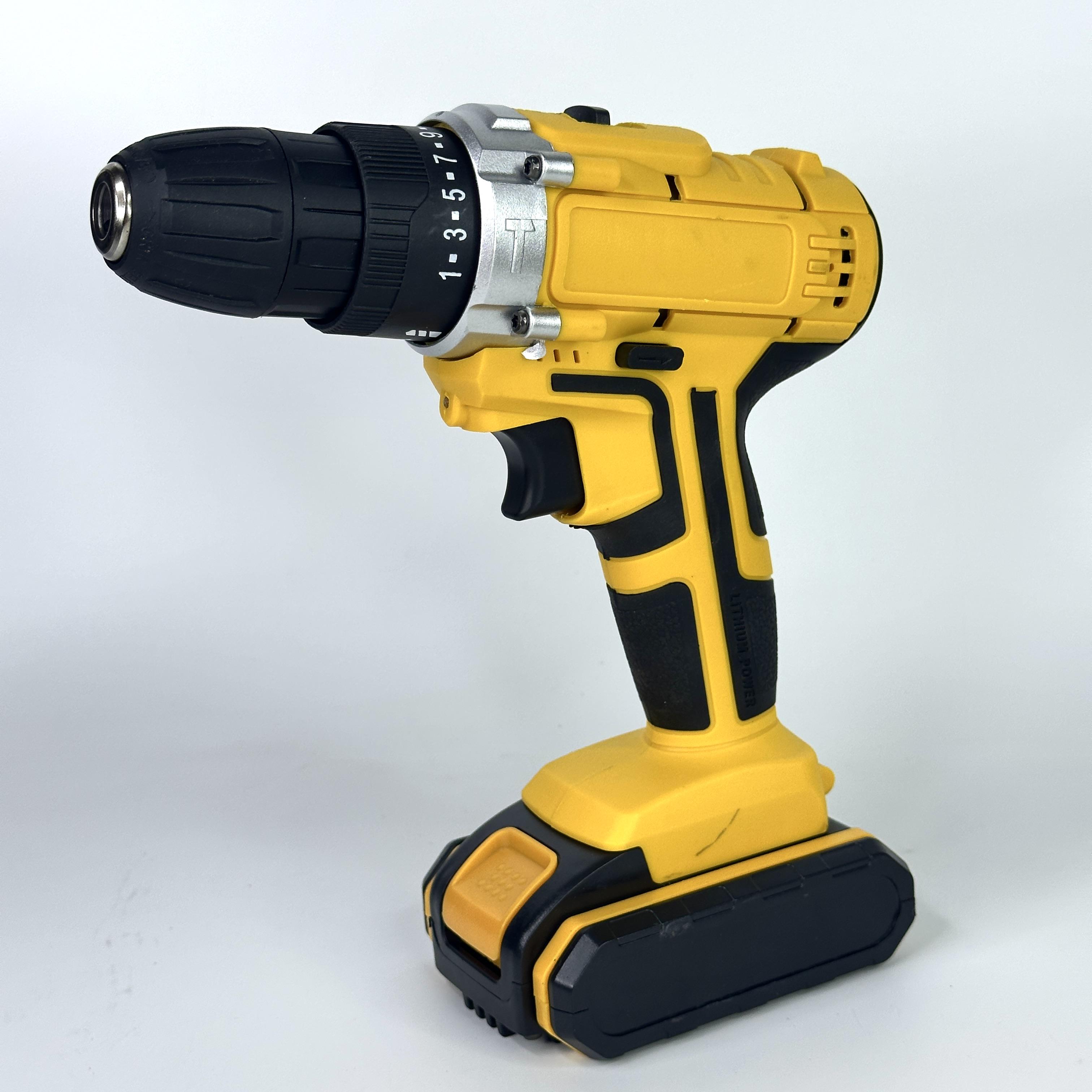 Дрель-шуруповерт аккумуляторный 2-х скоростной с реверсом 2 АКБ 21V в кейсе (LV-22)