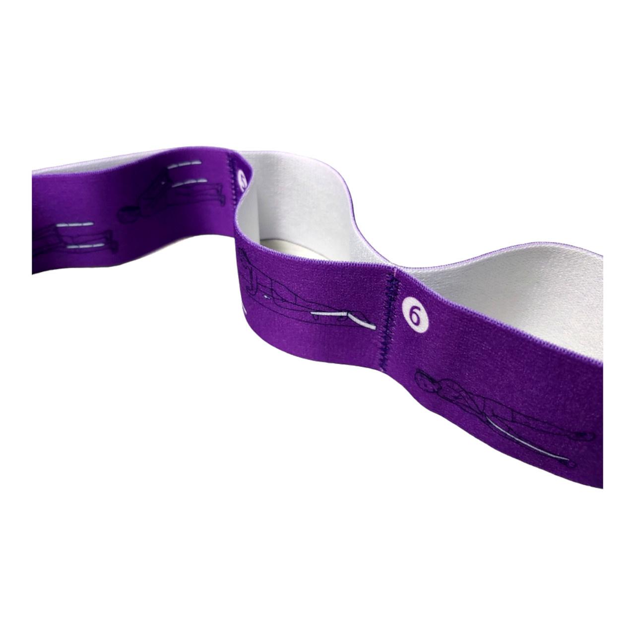 Еспандер-стрічка RollerUA еластичний сегментований з 8 петлями Purple - фото 2