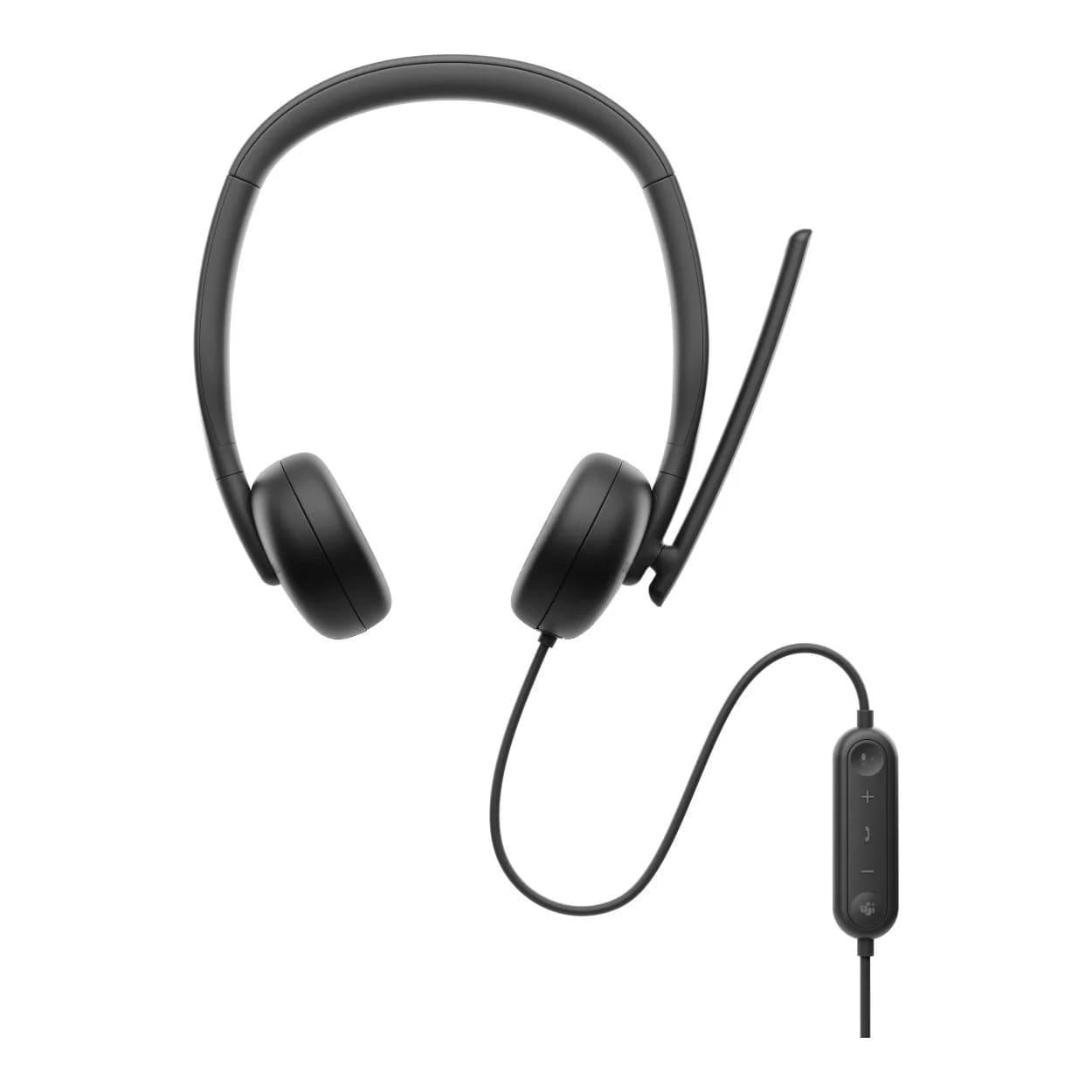 Наушники проводные Dell WH3024 с микрофоном USB-C Черный (520-BBDH)