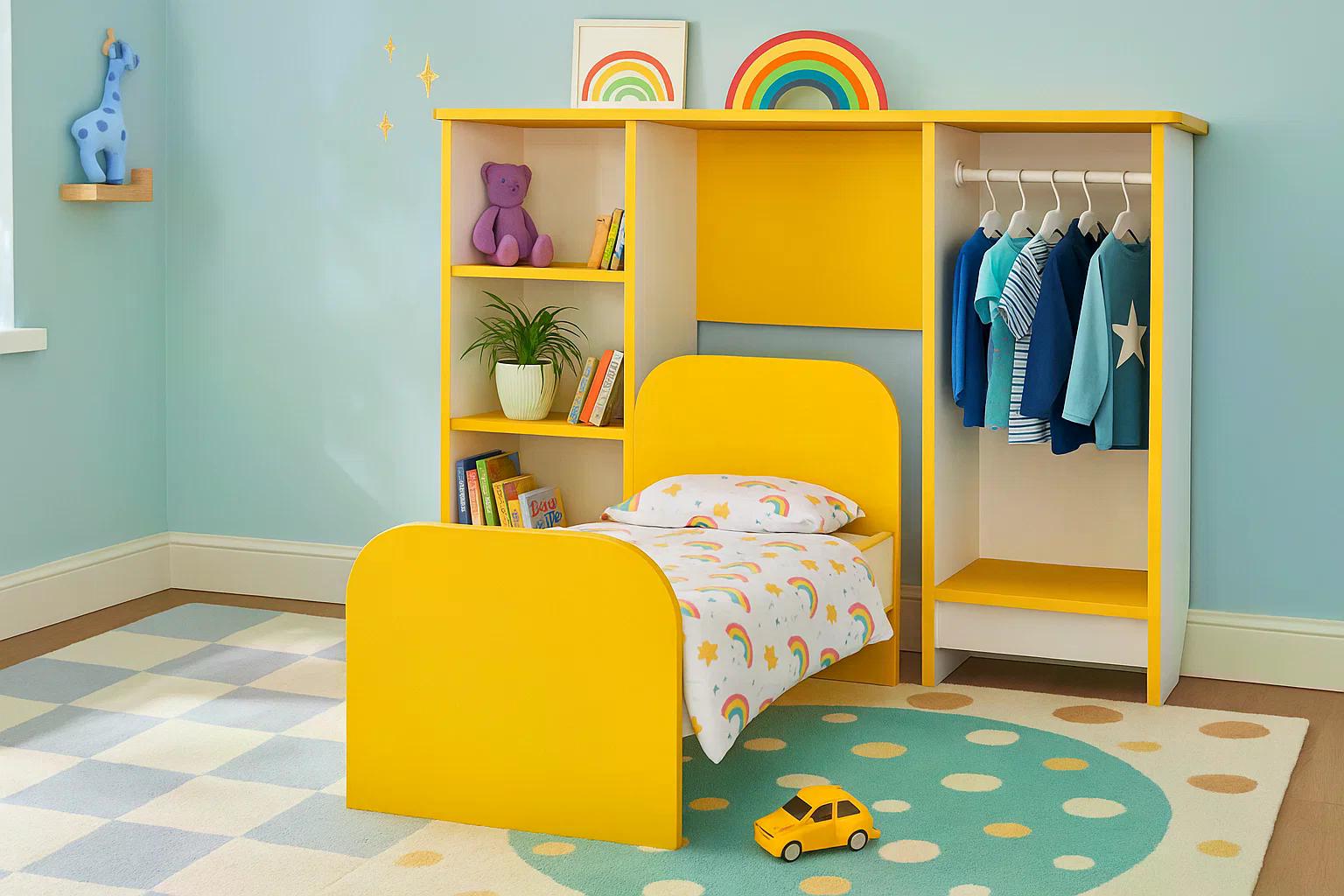 Ігрові меблі для дитячого садка Спальня Yellow/Orange - фото 2 Ігрові меблі для дитячого садка Спальня Yellow/Orange - фото 2