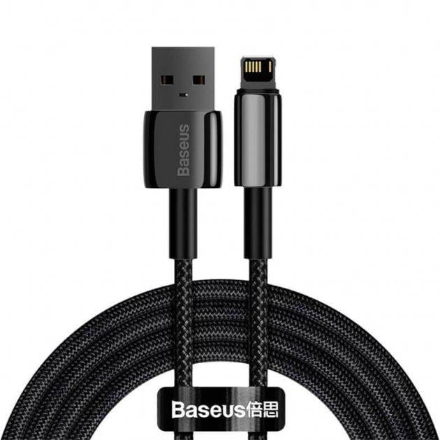 Кабель Baseus Lightning Tungsten Gold Fast Charging 2 м CALWJ-A01 Black (13c42217) - фото 1