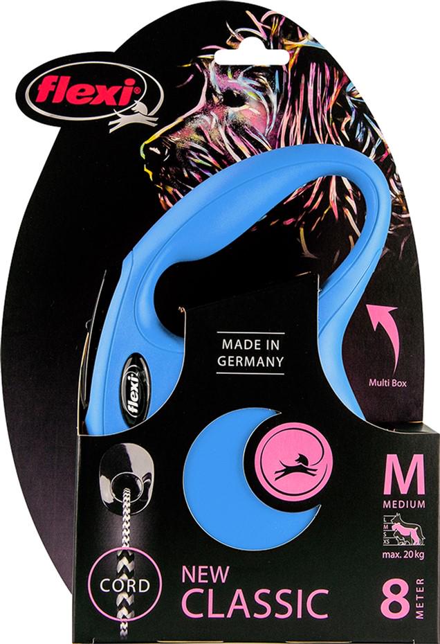 Повідець-рулетка Flexi New Classic M 8 м Синій (4000498022818)
