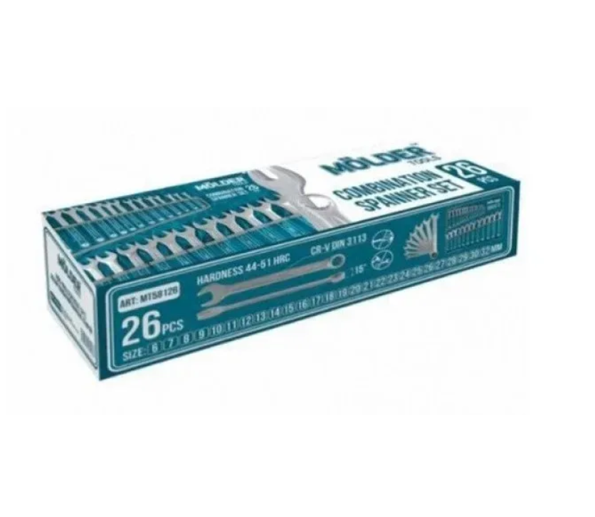 Набор ключей комбинированных Molder MT58126 CR-V 6-32 мм 26 шт. (MT58126) - фото 3 Набор ключей комбинированных Molder MT58126 CR-V 6-32 мм 26 шт. (MT58126) - фото 3