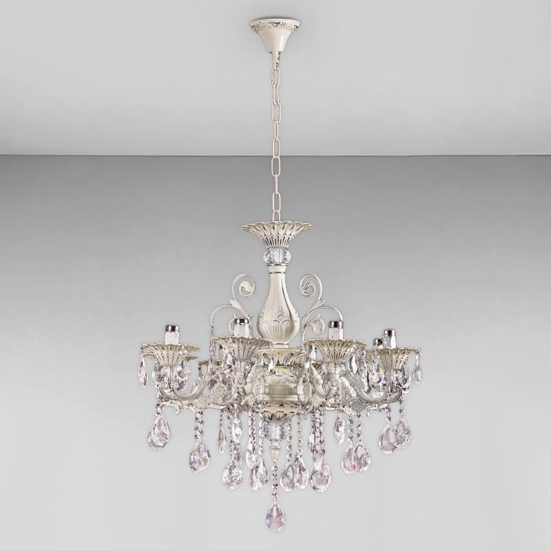 Люстра подвесная свечи Light House SH-18210/8C L 650х1100 мм Белый