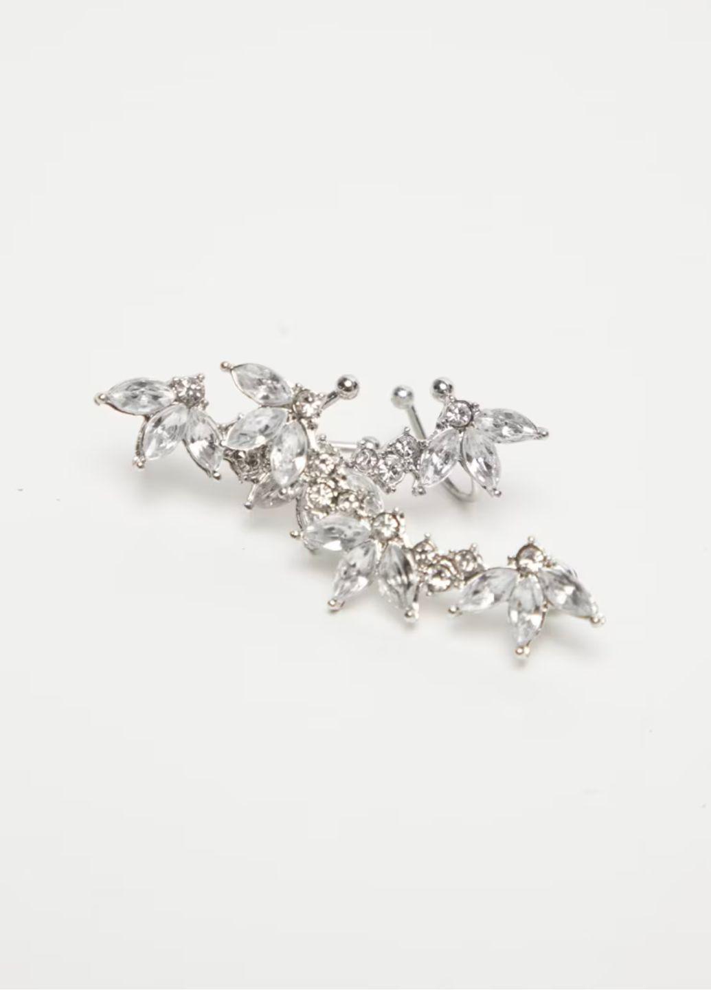 Серьги с камушками Pretty Little Thing 12284 Серебристый