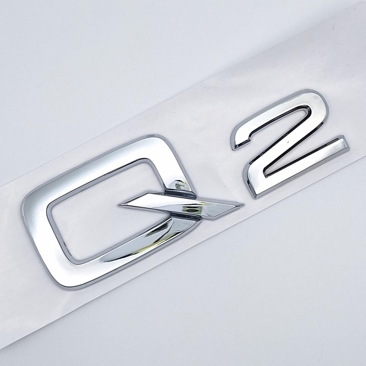 Эмблема надпись Q2 на заднюю часть Audi Хром глянцевый (2058733864)