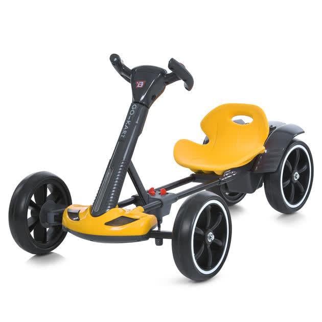 Детский электромобиль Go-Kart HL-B6 складной с аккумулятором 6 V 4,5 Ah до 6 км/ч Желтый (29202888) Детский электромобиль Go-Kart HL-B6 складной с аккумулятором 6 V 4,5 Ah до 6 км/ч Желтый (29202888)