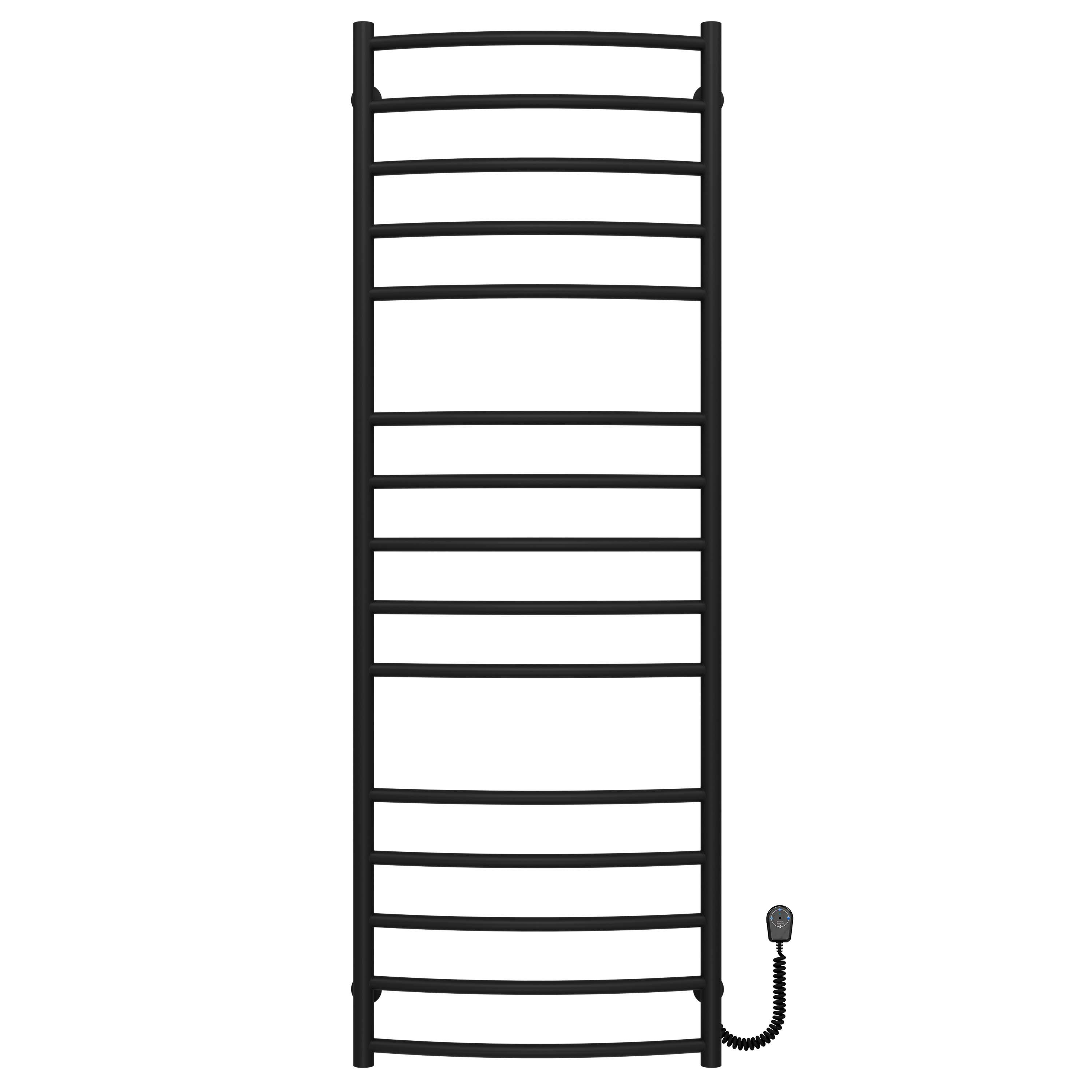 Полотенцесушитель электрический Deffi Классик Элит П15 EF16 правое подключение нержавеющая сталь 600х1500 см Черный (C.KE.150.60.15.E.B.R.5)