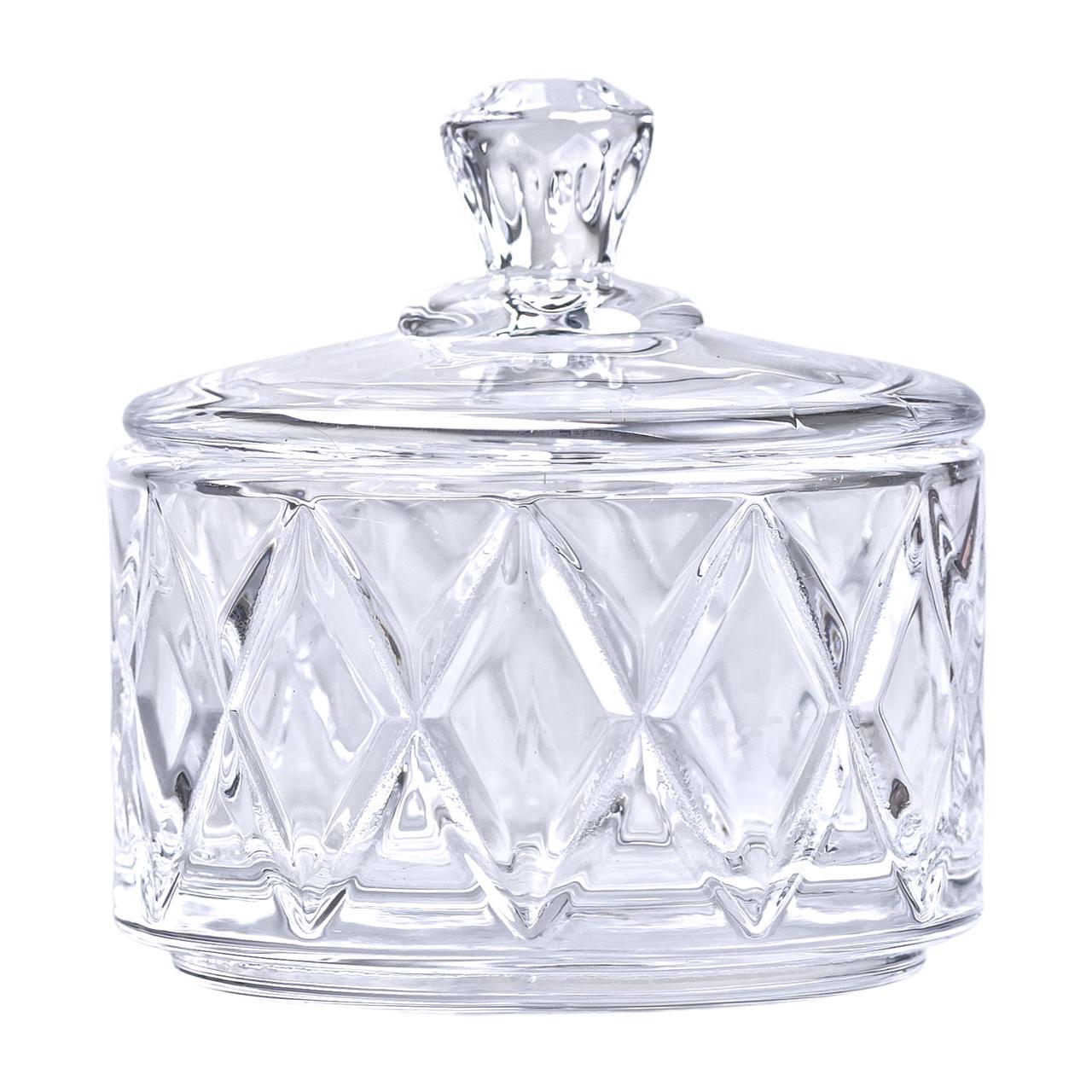 Цукерниця з кришкою кругла скляна 6,5 см (5974) - фото 2 Цукерниця з кришкою кругла скляна 6,5 см (5974) - фото 2