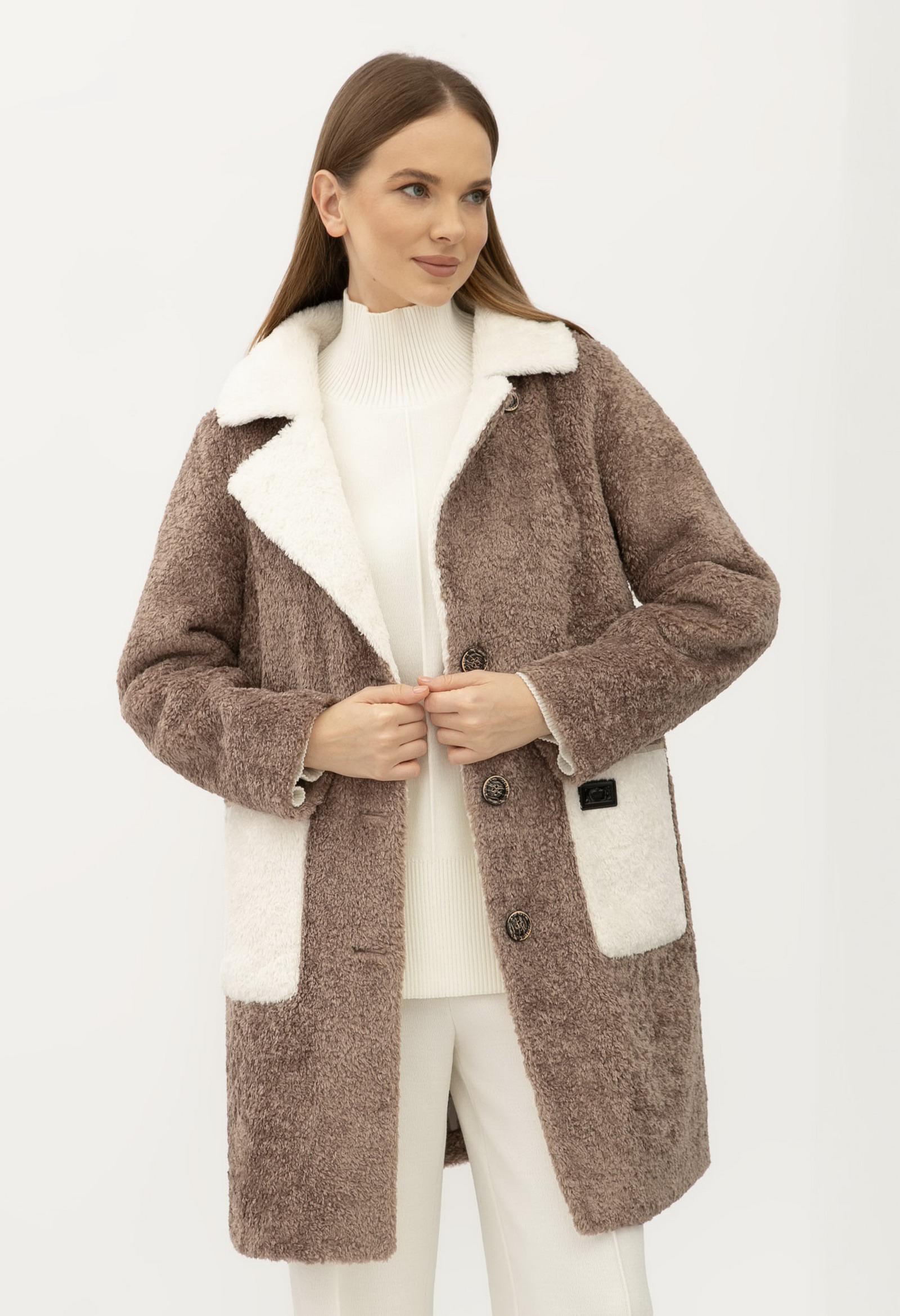 Пальто Lesia 24107303 р. 46 Капучино (148240000) - фото 8