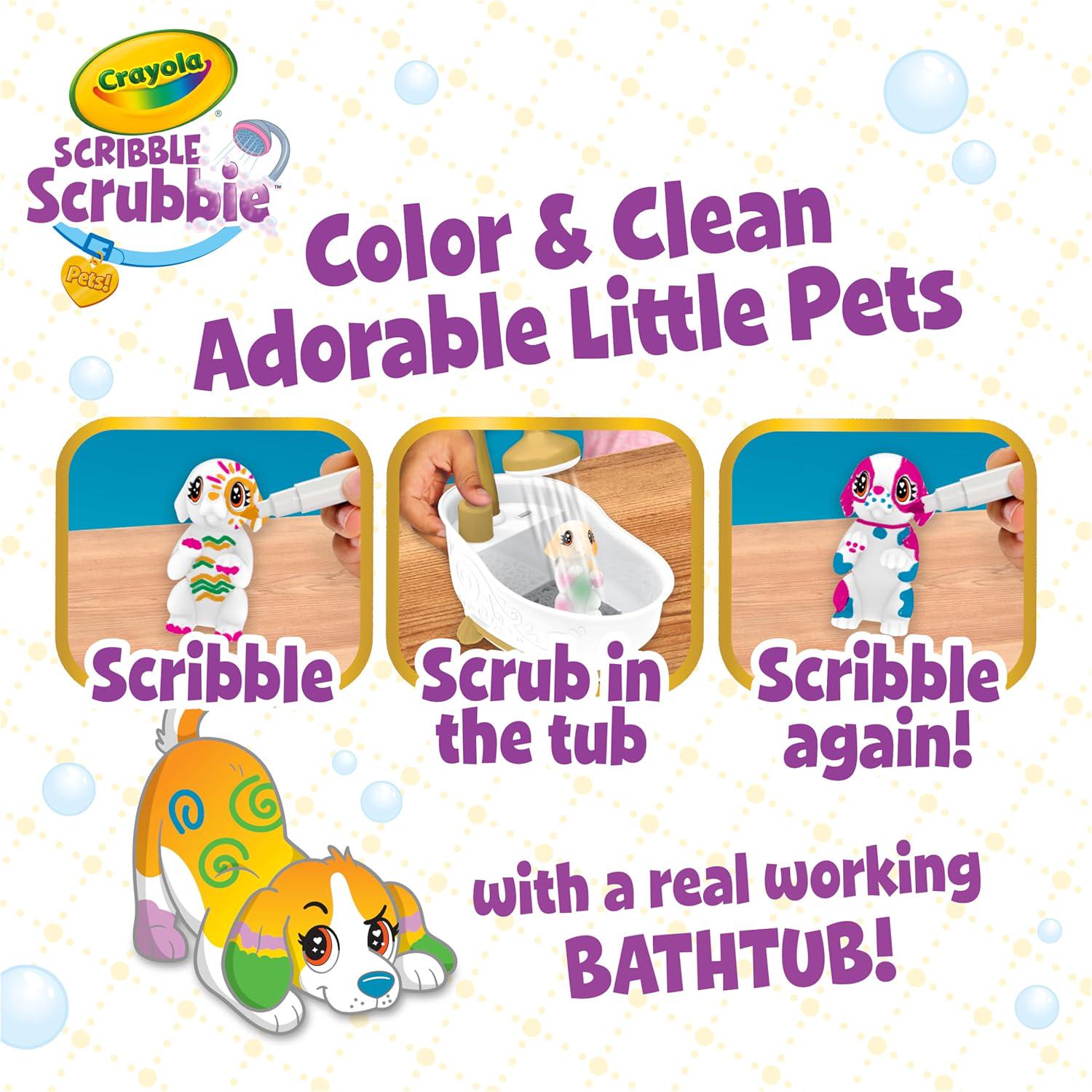 Набір для творчості Crayola Scribble Scrubbies Glam Pack 4 Pets! (74-7442) - фото 4 Набір для творчості Crayola Scribble Scrubbies Glam Pack 4 Pets! (74-7442) - фото 4