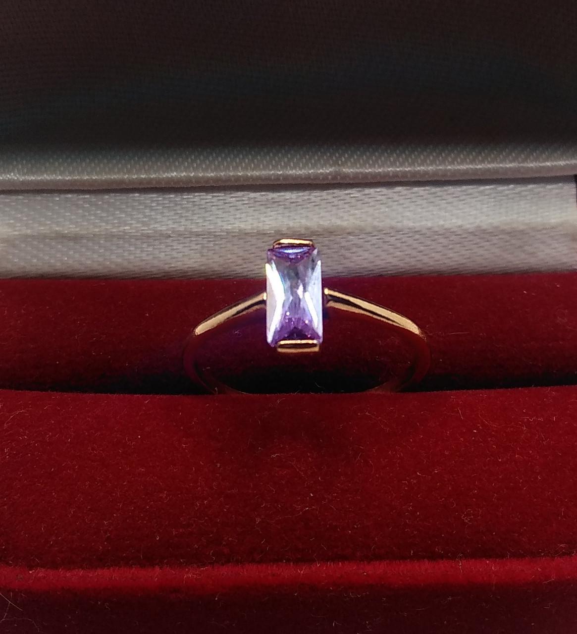 Кольцо серебро позолоченное имитация аметист 925° 1,44 г р. 18 (1684937822) Кольцо серебро позолоченное имитация аметист 925° 1,44 г р. 18 (1684937822)